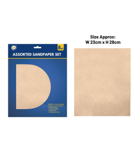 8pc Assorted Sandpaper Set
