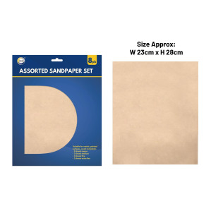 8pc Assorted Sandpaper Set