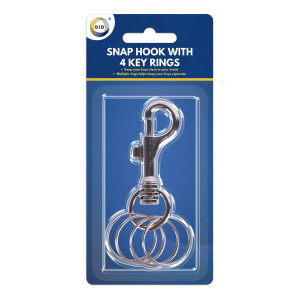 Snap Hook with 4 Key Rings