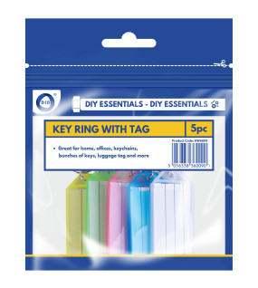 5pc Key Ring with Tag