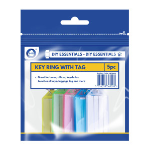 5pc Key Ring with Tag