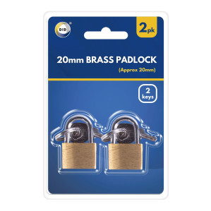 2pc 20mm Brass Padlocks