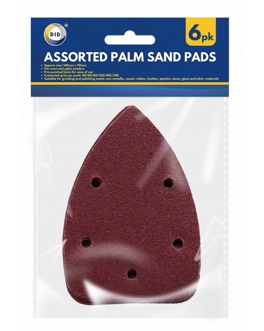 6pc Assorted Palm Sand Pads