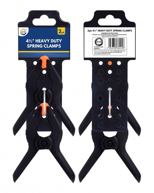 2Pk 4½” Heavy Duty Spring Clamps