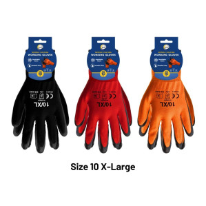 Size 10 Nitrile Coated Gloves - xl