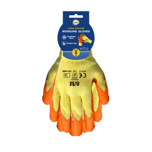 Size 8 Latex Coated Gloves - M