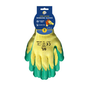 Size 9 Latex Coated Gloves - L