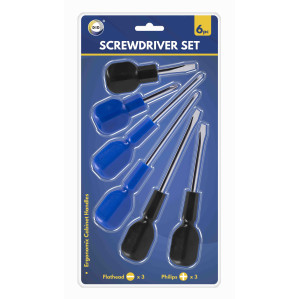 6pc Cabinet Handle Screwdriver Set