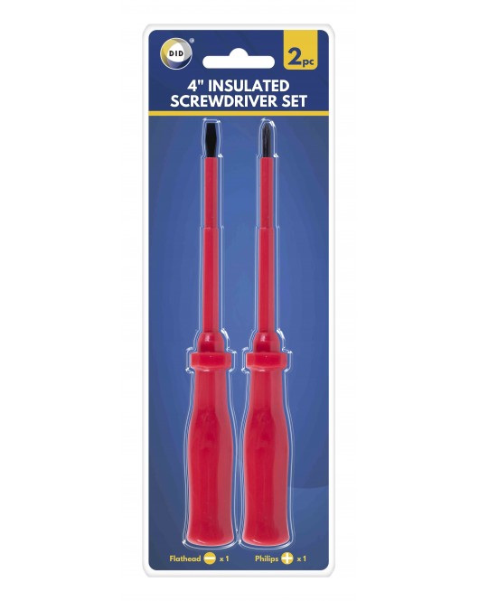 2pc 4" Insulated Screwdriver Set