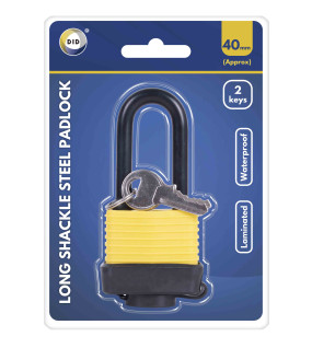 40mm Long Shackle Laminated Waterproof Steel Padlock