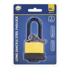 40mm Long Shackle Laminated Waterproof Steel Padlock