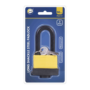 50mm Long Shackle Laminated Waterproof Steel Padlock
