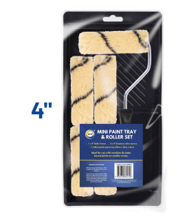 Mini Paint Tray with 4" Roller & 5 Emulsion Sleeves