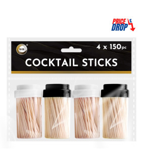 4 x 150pc Cocktail Sticks