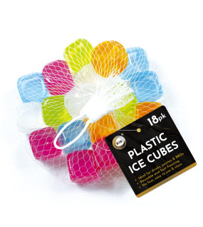 18pc Plastic Ice Cubes