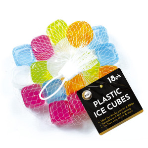 18pc Plastic Ice Cubes