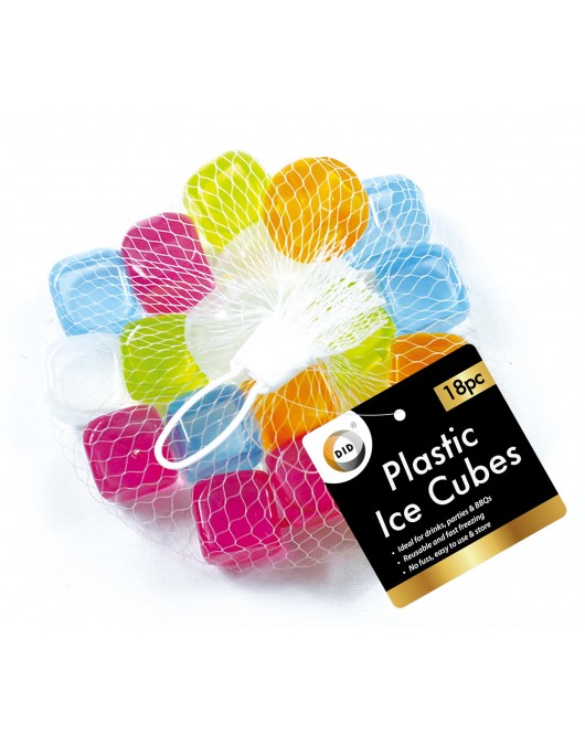 18pc Plastic Ice Cubes