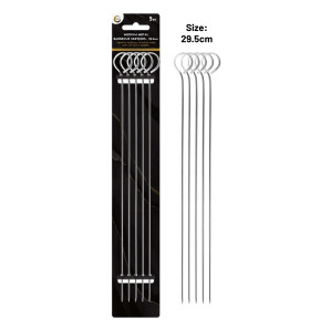 5pc Medium Metal Barbecue Skewers - 29.5cm