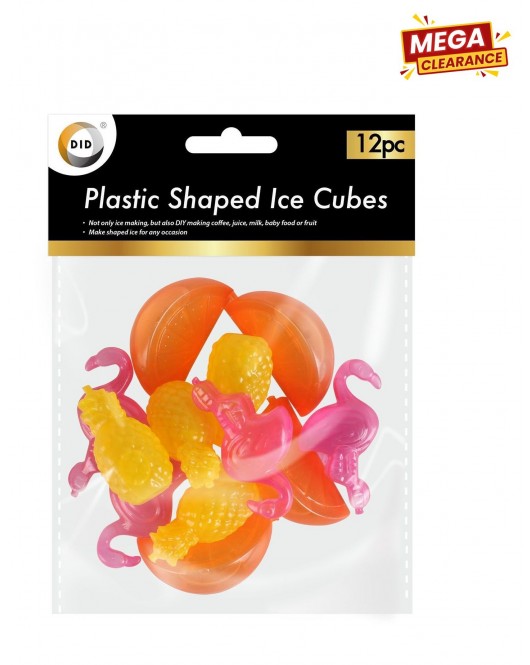 12pc Plastic Shaped Ice Cubes