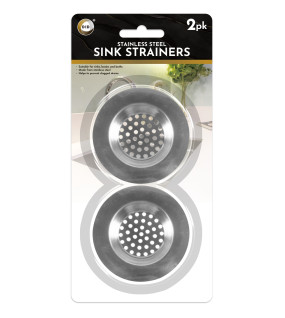 2pc Stainless Steel Sink Strainers