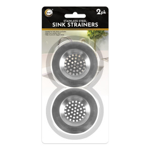 2pc Stainless Steel Sink Strainers