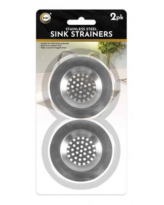 2pc Stainless Steel Sink Strainers