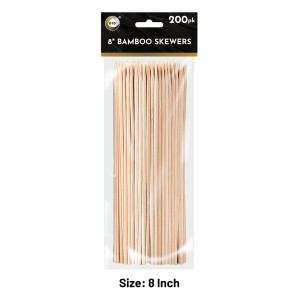 200Pk 8" Bamboo Skewers