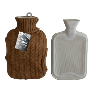 2Litre Hot Water Bottle &amp; Knitted Cover