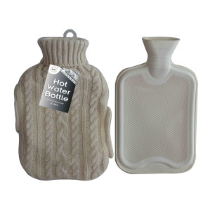 2Litre Hot Water Bottle &amp; Knitted Cover