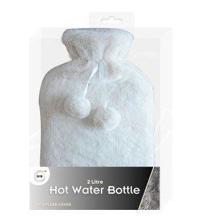 2Litre Hot Water Bottle & Deluxe Plush Cover