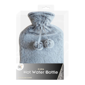 2Litre Hot Water Bottle &amp; Deluxe Plush Cover