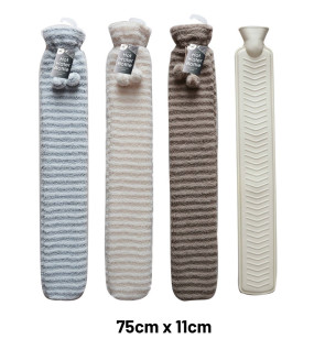 2Litre Extra Long Hot Water Bottle & Plush Cover