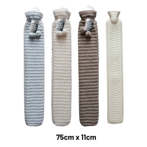 2Litre Extra Long Hot Water Bottle &amp; Plush Cover