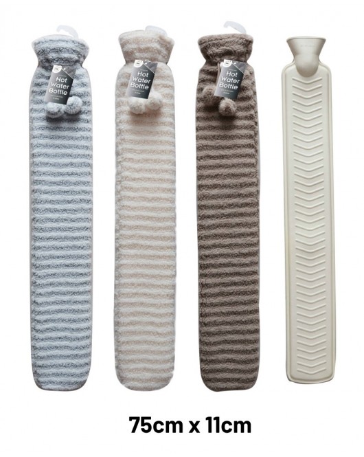 2Litre Extra Long Hot Water Bottle & Plush Cover