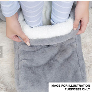 2Litre Hot Water Bottle Suede Thick Plush Foot Warmer