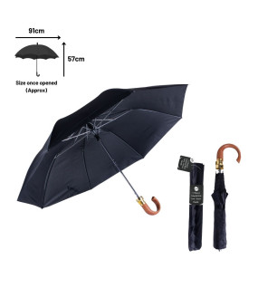 U-Shaped Umbrella with Cover - Brown Handle