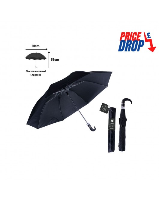 U-Shaped Umbrella with Cover - Black Handle
