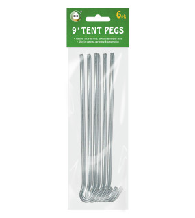 6pc 9" Tent Pegs
