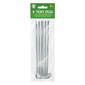 6pc 9" Tent Pegs