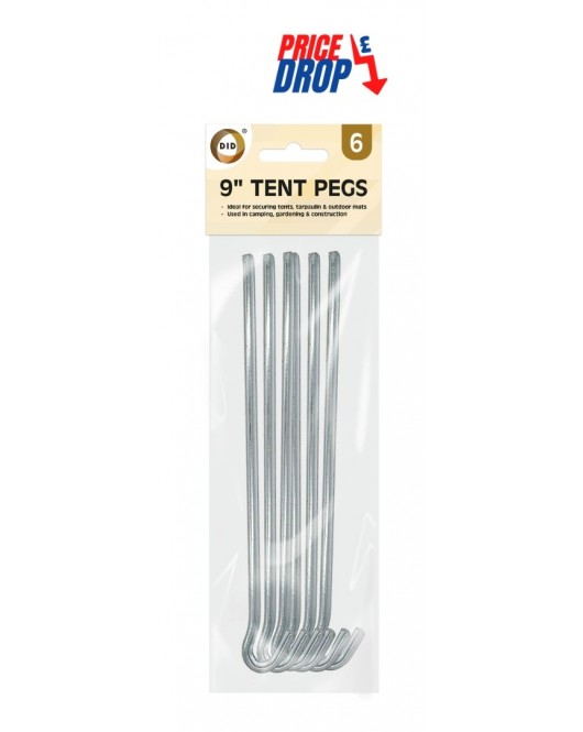 6pc 9" Tent Pegs