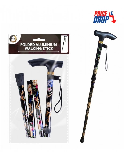 Folded Aluminium Walking Stick