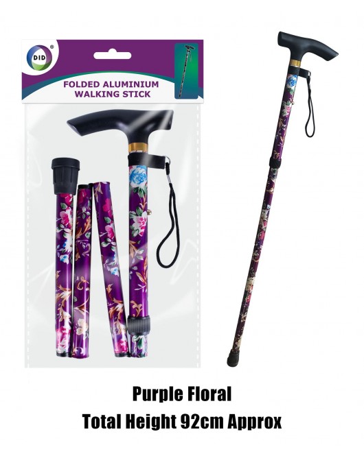 Folded Aluminium Walking Stick