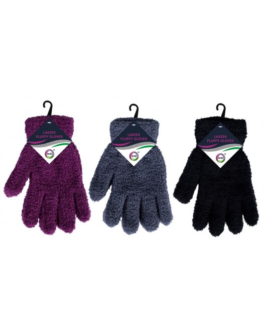 Ladies Fluffy Gloves