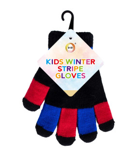 Kids Winter Stripe Gloves