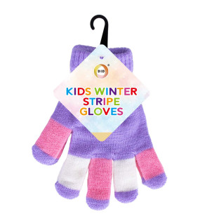 Kids Winter Stripe Gloves
