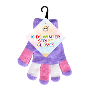 Kids Winter Stripe Gloves