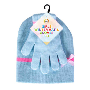 Girls Winter Hat &amp; Gloves Set