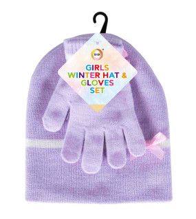 Girls Winter Hat & Gloves Set