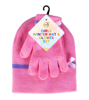 Girls Winter Hat & Gloves Set