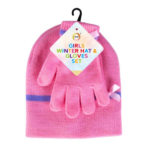 Girls Winter Hat &amp; Gloves Set
